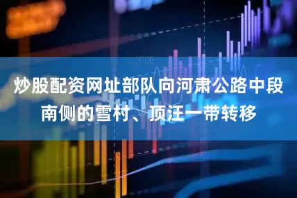 炒股配资网址部队向河肃公路中段南侧的雪村、顶汪一带转移